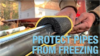 Protect Pipes From Freezing With Pipe Heating Cable amp Waterproof Insulation [upl. by Etteneg]