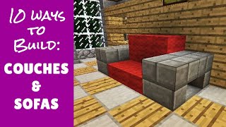 10 Ways to Build Couches  Minecraft Furniture [upl. by Bahe778]