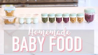 HOW TO MAKE BABY FOOD HOMEMADE PUREES  Angela Lanter [upl. by Ardnaek]