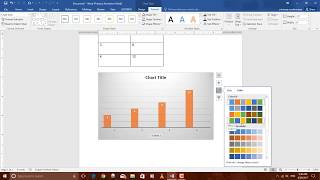 How to create graph in word 2016 [upl. by Elleuqram]