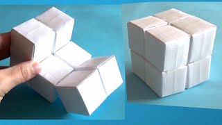 CUBO INFINITO de papel paso a paso y fácil de hacer [upl. by Haorbed633]