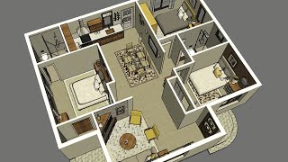 8x8m House Design  2 Story House with 3 Bedrooms [upl. by Westerfield]