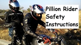 Pillion Rider Safety Instructions for Fast Motorcycles [upl. by Korella]