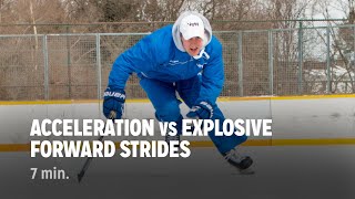 Acceleration vs Explosive Forward Strides  iTrain Hockey [upl. by Gnov]