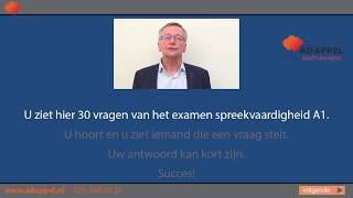 EXAMENTRAINER A1  Spreken  30 vragen  set 1 2025 [upl. by Ximenes]