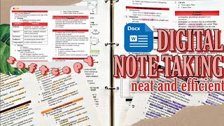 DIGITAL NOTETAKING USING MS WORD📝 neat and organized  chinderella🇵🇭 [upl. by Nayek534]