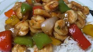 Garlic Shrimp StirFry With Peppers And Onions [upl. by Abisha]