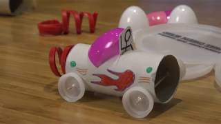 DIY Make race cars out of recyclable materials with Kohls Design It Lab [upl. by Okier]