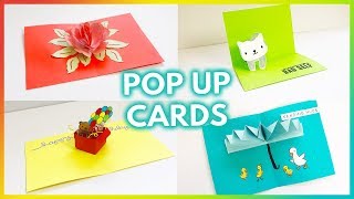 5 Simple and Easy Pop Up Card Tutorials [upl. by Aslam]