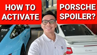 How to Activate Porsche Spoiler  Know Your Porsche  Ep02 [upl. by Nirrok]