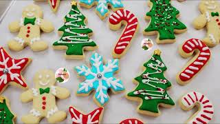 GALLETAS NAVIDEÑAS 3 INGREDIENTES  receta y decoracion con glase  deliciosas [upl. by Gearard]