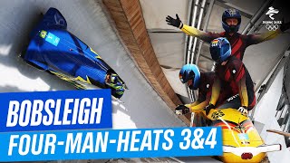 Bobsleigh  FourMan Heat 3 amp 4  Full Replay  Beijing2022 [upl. by Hbaruas]