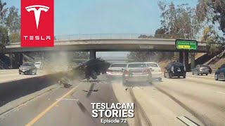 TESLA AUTOPILOT VS IDIOTS IN CARS  15 CRASHES FAILS amp SAVES  TESLACAM STORIES 72 [upl. by Thorbert318]