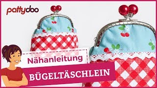 DIY Bügeltasche  Kosmetiktasche mit Taschenbügel selber nähen [upl. by Notlrahc]