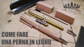 COME FARE UNA PENNA IN LEGNO FAI DA TE [upl. by Esmaria477]