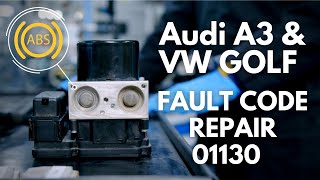 ABS Light On Audi A3 And VW Golf – Caused By Fault Code 01130 [upl. by Vudimir]