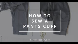 How To Sew a Permanent Pants Cuff [upl. by Isacco]