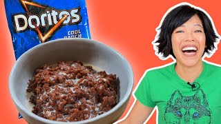 🇵🇭 Champorado  Chocolate Rice Porridge amp DORITOS  Breakfast Around the World [upl. by Tamanaha]