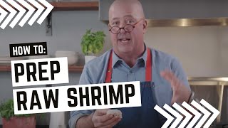 Andrew Zimmern Cooks How to Prep Raw Shrimp [upl. by Lynnworth]