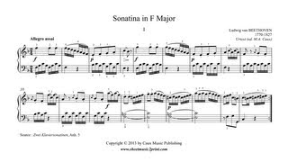 Beethoven  Sonatina in F Major Anh 5 12 [upl. by Gnik785]