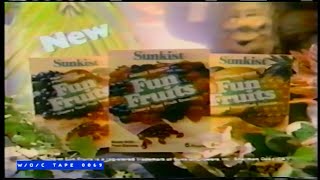 Sunkist quotFun Fruitsquot Snacks Commercial  1986 [upl. by Hallerson]