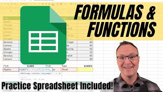 How to use Formulas and Functions in Google Sheets [upl. by Biddie565]