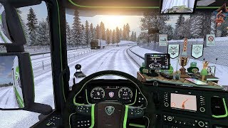 ETS2 v130  New Scania S730 V8 Sound  Interior  Combo Skin  Frosty Winter [upl. by Enitselec]