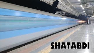 India’s Longest Shatabdi Express Blazing at 130 Kmph  Indian Railways [upl. by Sirk18]