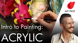 Acrylic Painting for Beginners Techniques amp Supplies [upl. by Jessee692]