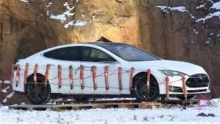 Exploding Broken Down Tesla Model S [upl. by Atteugram]