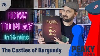 How to play The Castles of Burgundy board game  Full teach  Peaky Boardgamer [upl. by Yleik645]