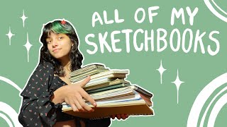 SKETCHBOOK TOUR of ALL my Sketchbooks 4th12th grade [upl. by Neffirg]