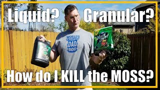 How to use MOSS KILLER on your Lawn What about the ROOF  Cool Season Lawn  Part 1  202014 [upl. by Germin]