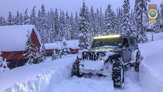 Oregon Snow Wheeling Jeep Wrangler Deep Powder [upl. by Red]