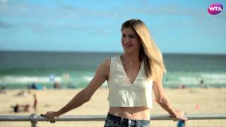 Genie Bouchard Trains With Bondi Beach Lifeguards [upl. by Tudor304]