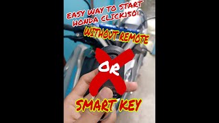 How to start Honda Click 150i Without Smart keyRemote  Use of ID TagsCodes of Honda Click 150i [upl. by Liss]