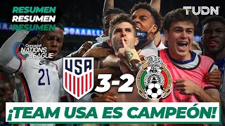 Resumen y goles  Estados Unidos 32 México  CONCACAF Nations League  Final  TUDN [upl. by Arval]