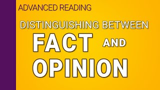 Distinguishing fact from opinion [upl. by Kathy]