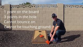 Cornhole Setup and Scoring [upl. by Bertila]