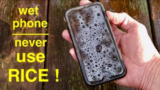 Dry Your Wet Water Damaged Phone ● I Found The Fastest Way  Rice is the Worst [upl. by Adnal]