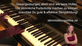 Übungen zum Einsingen 🎵  Folge 1  Gesangsübungen 🎹  Gesangstraining 👍 [upl. by Godart383]