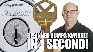 Beginner Bumps Kwikset in 1 Second  Mr Locksmith Video [upl. by Yemiaj]