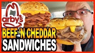 Arbys ★ Large Beef N Cheddar amp Onion Rings Meal Review amp Drive Thru Test [upl. by Naened]