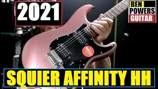 Squier Affinity Stratocaster HH 2021  Full Review  Demo  Burgundy Mist [upl. by Nnaihs]