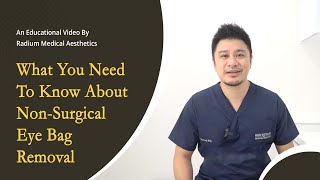 Removing Eye Bags Without Surgery  Radium Medical Aesthetics [upl. by Phares]