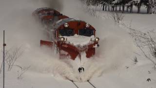 迫力満点！！宗谷本線ラッセルの排雪映像集 [upl. by Gregor195]