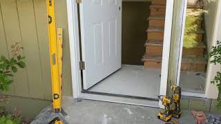 Jeld Wen Front Door Installation  Really crappy products and craftsmanship PART 1 [upl. by Novaj684]