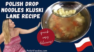 Kluski Lane Polish Drop Noodles Recipe [upl. by Nivart]