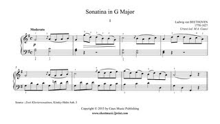 Beethoven  Sonatina in G Major Anh 5 12  Moderato [upl. by Inoj]