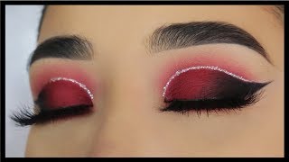 Cut Crease Rojo  PASO A PASO [upl. by Anibas]